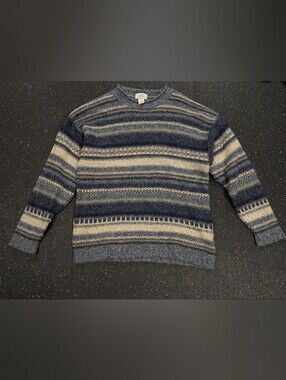 Vintage Edward Bryan Mens Large Wool Silk Fair Isle Sweater Nordic